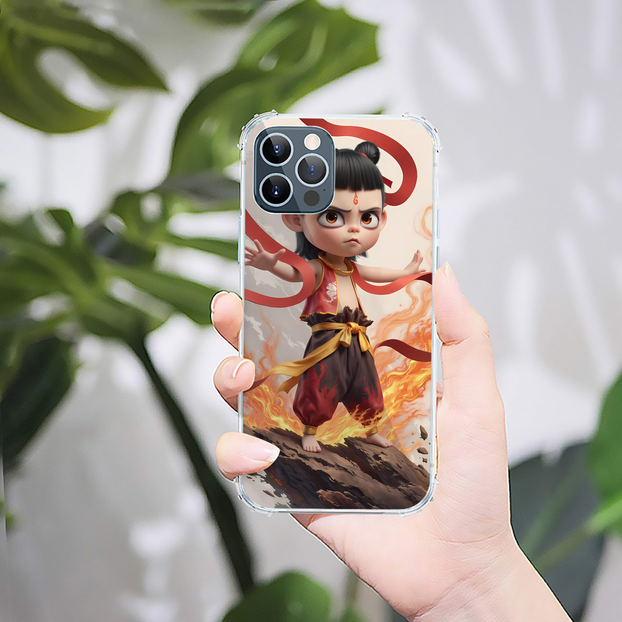 （画像用） Ne Zha 2 ナタ 魔童の大暴れ 【iPhone 12シリーズ対応】透明スマホケース（クリアソフトケース）